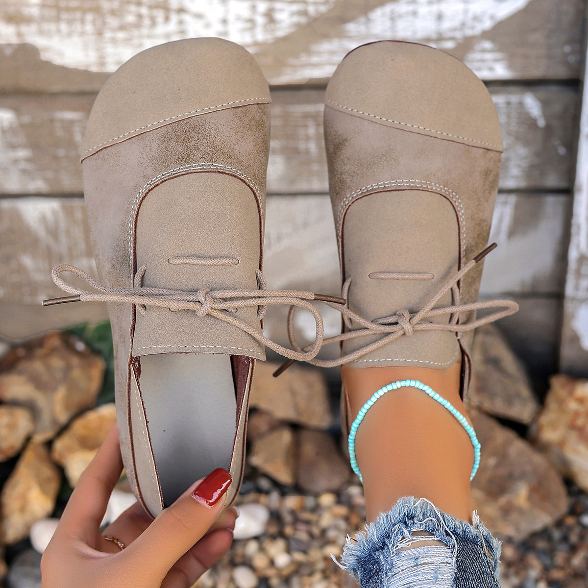 Casual Lace-Up Loafers