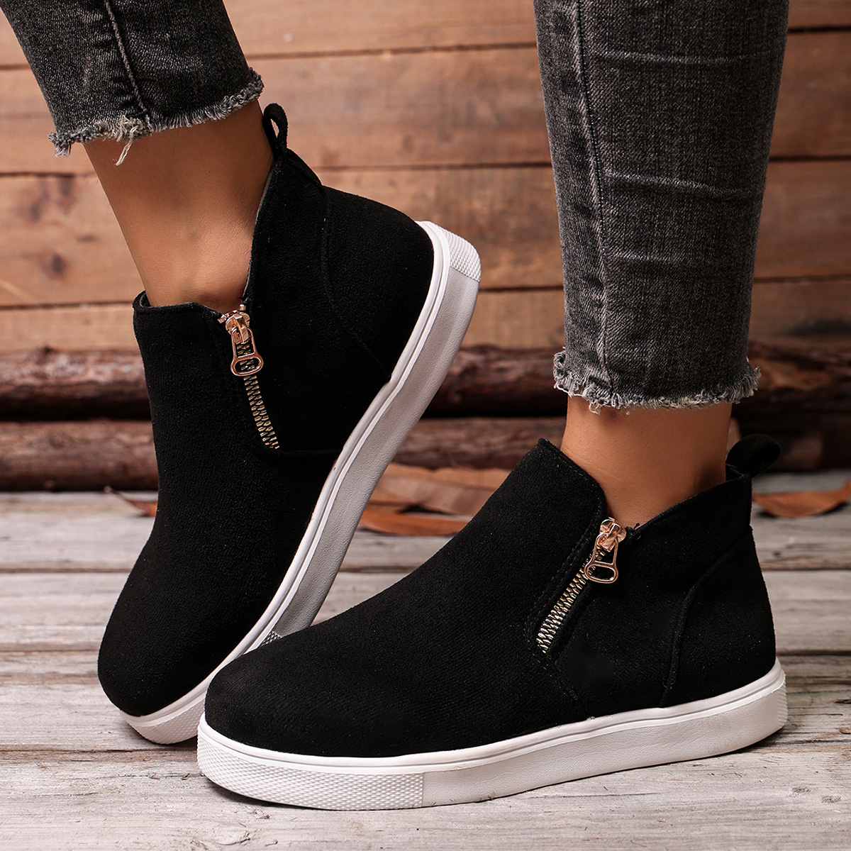 Round Toe Ankle Boots