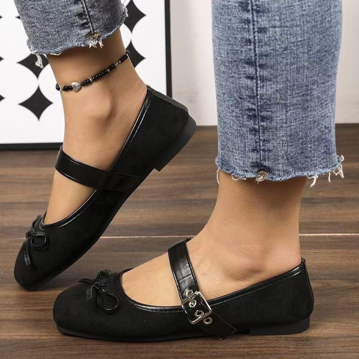 Bow Detail Mary Jane Loafers