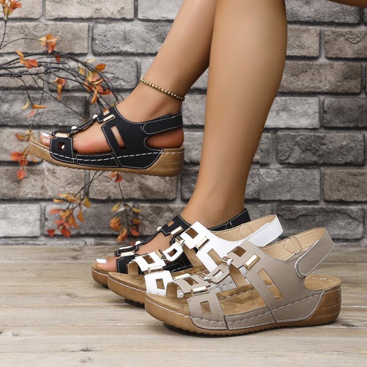 Open Toe Wedge Sandals