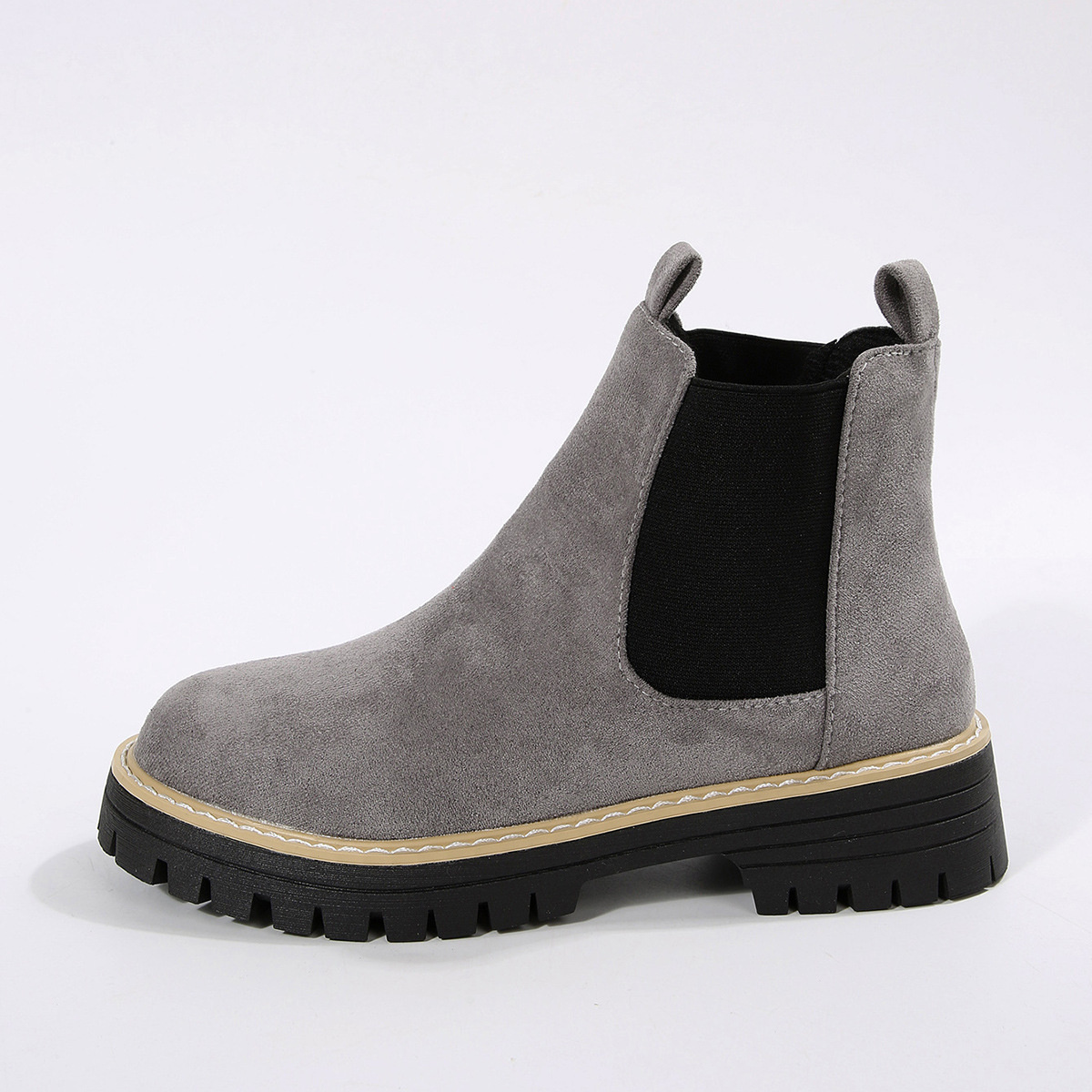 Round Toe Block Heels Boots