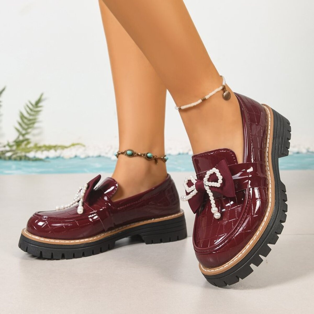 Round Toe Platform Loaferss