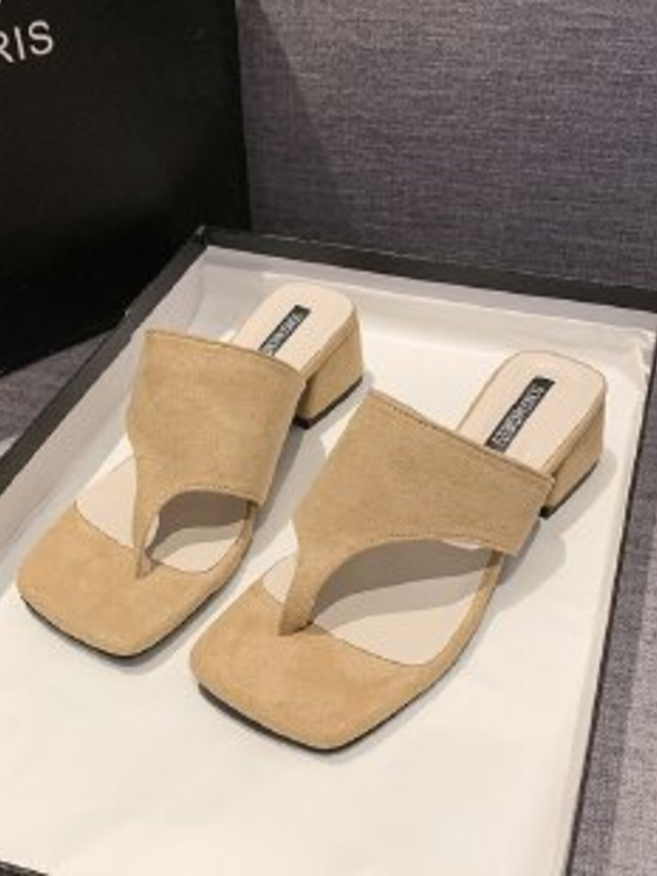 Toe Post Block Heels Sandals