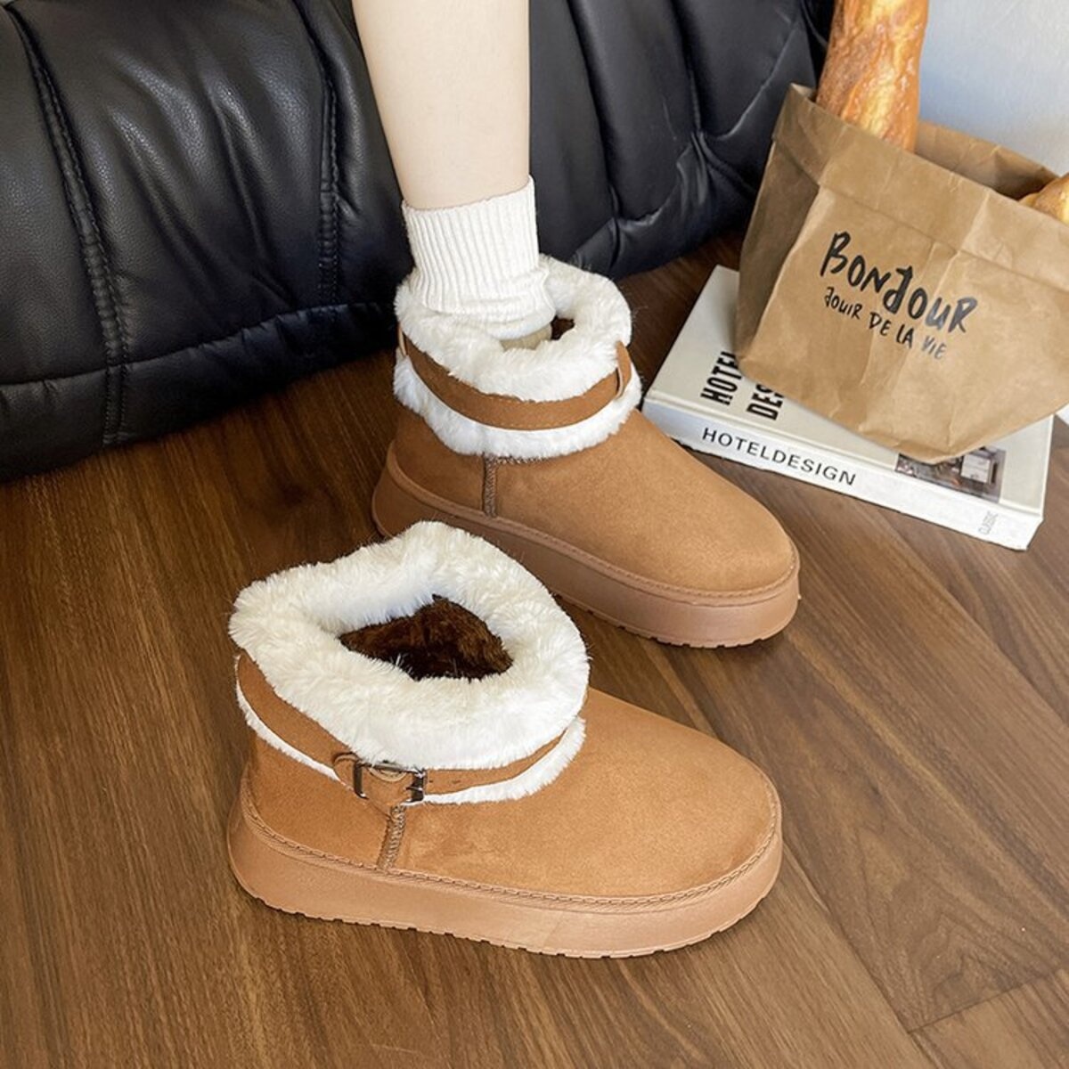 Round Toe Platform Boots