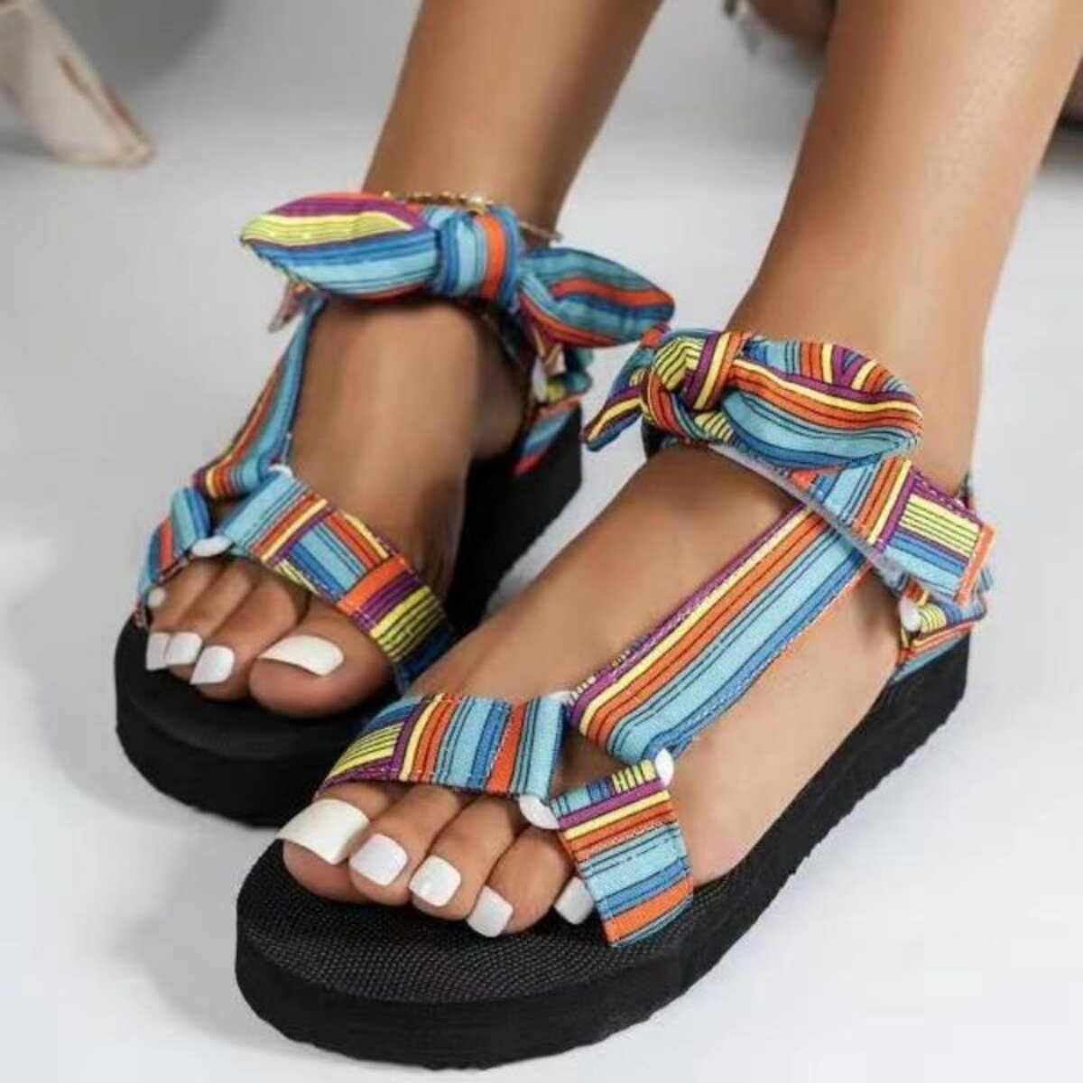Open Toe Bow Sandals