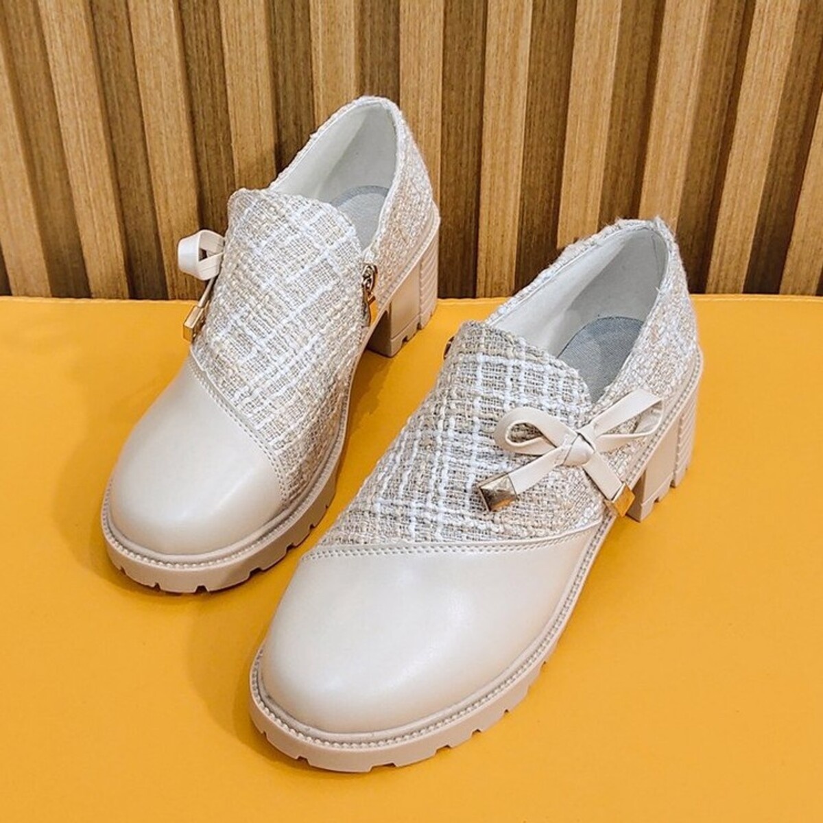 Round Toe Block Heels Boots