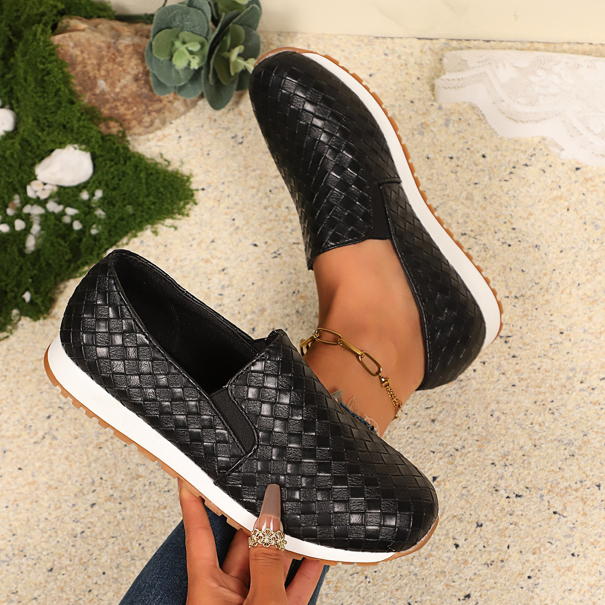 Round Toe Slip-Ons