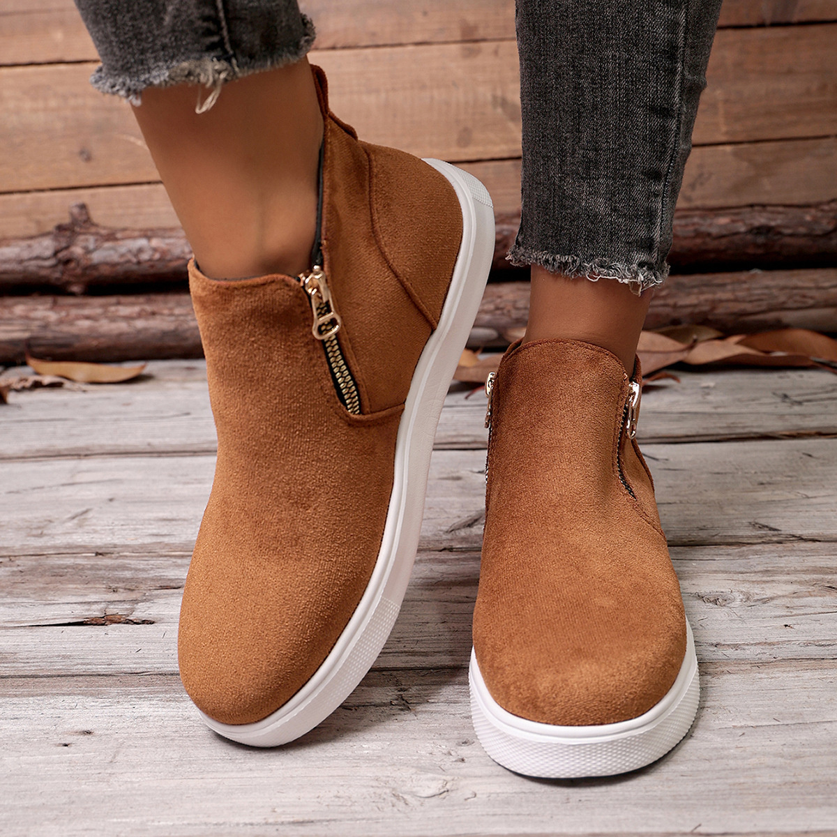 Round Toe Ankle Boots