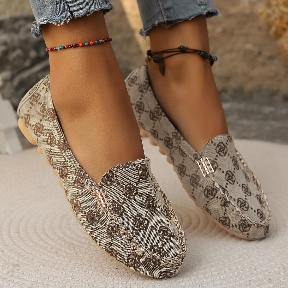 Round Toe Slip-Ons