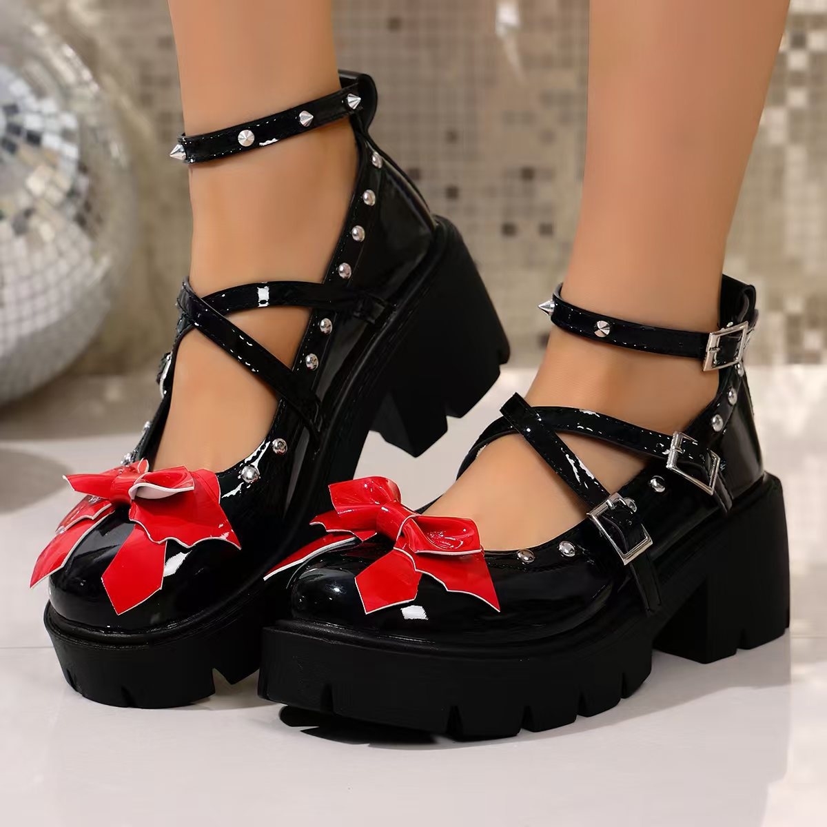 Bow Decor Mary Jane Loafers