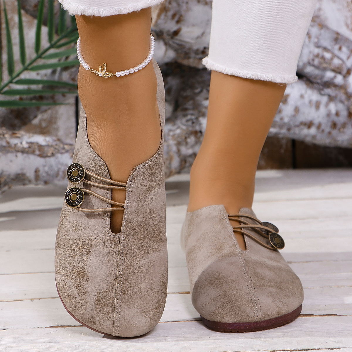 Round Toe Slip-Ons