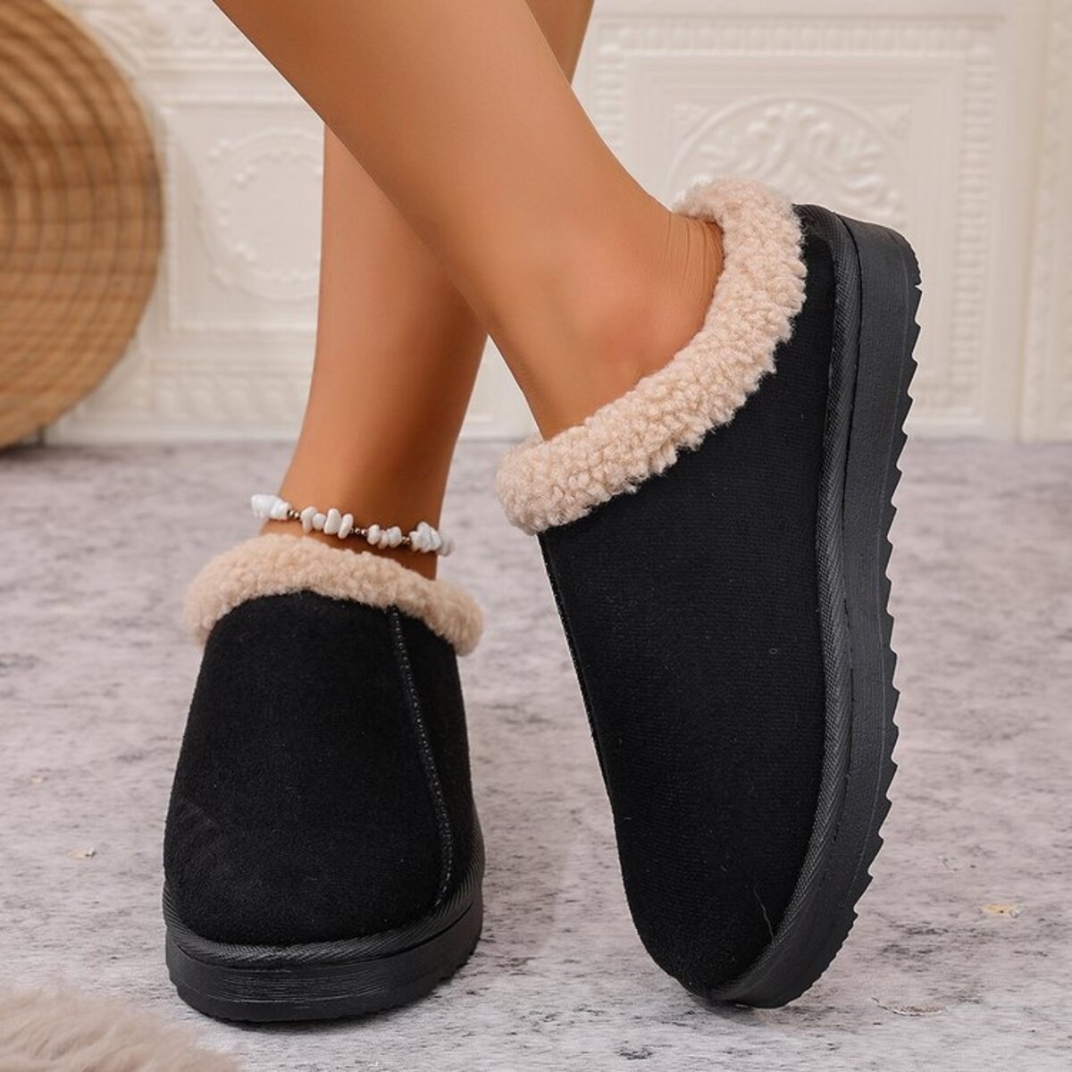 Cozy Plush Lined Clog Slippers