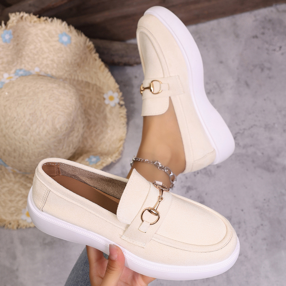 Round Toe Slip-Ons