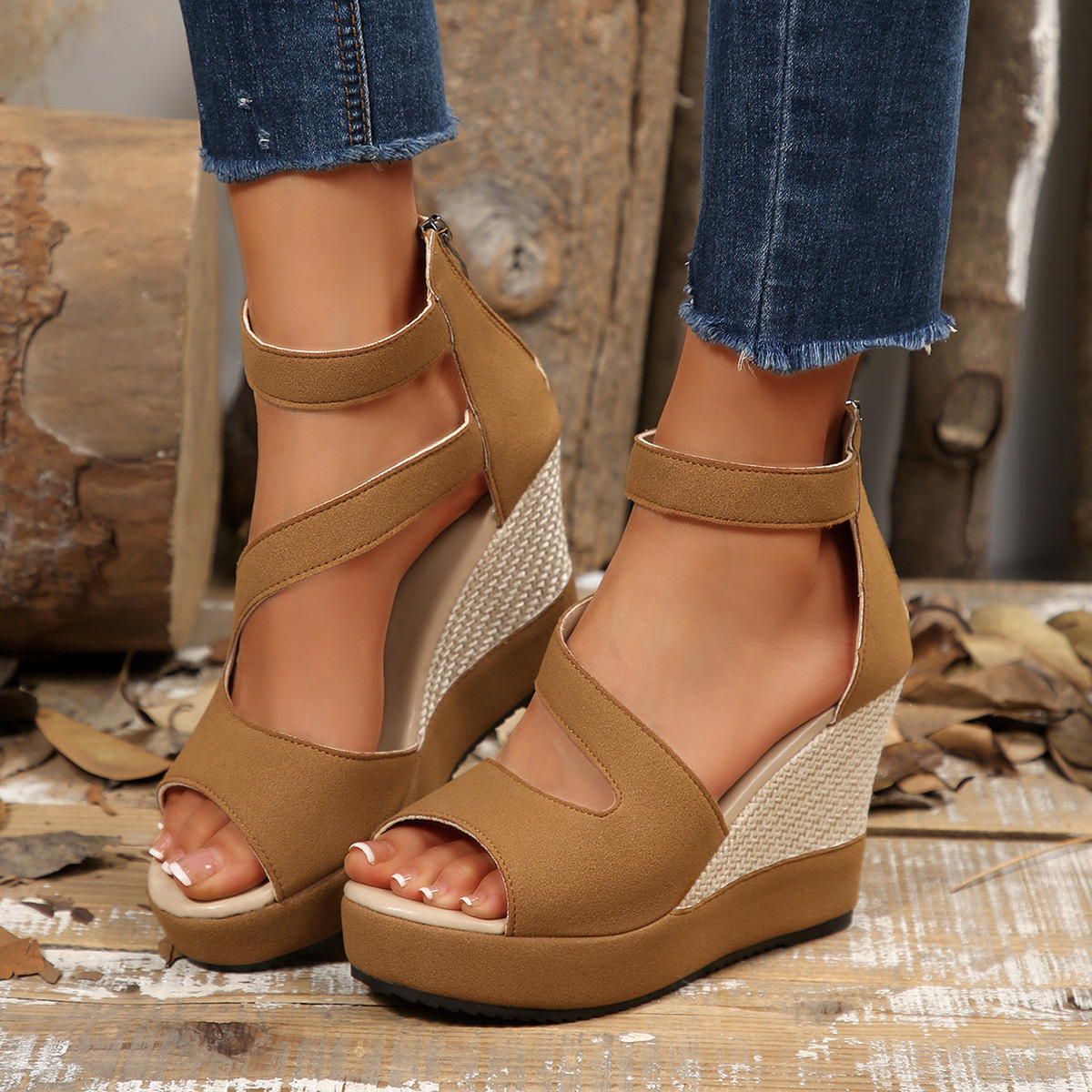 Open Toe Wedge Sandals