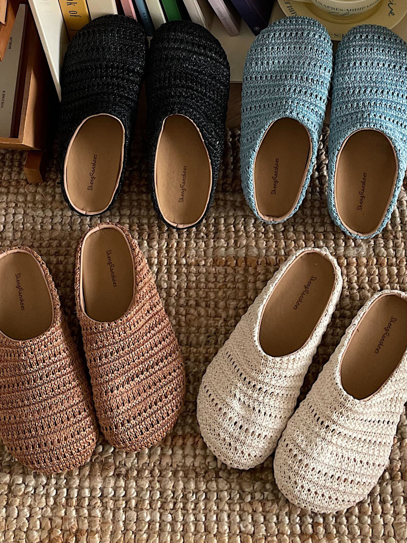 Knitted Round Toe Slip-Ons