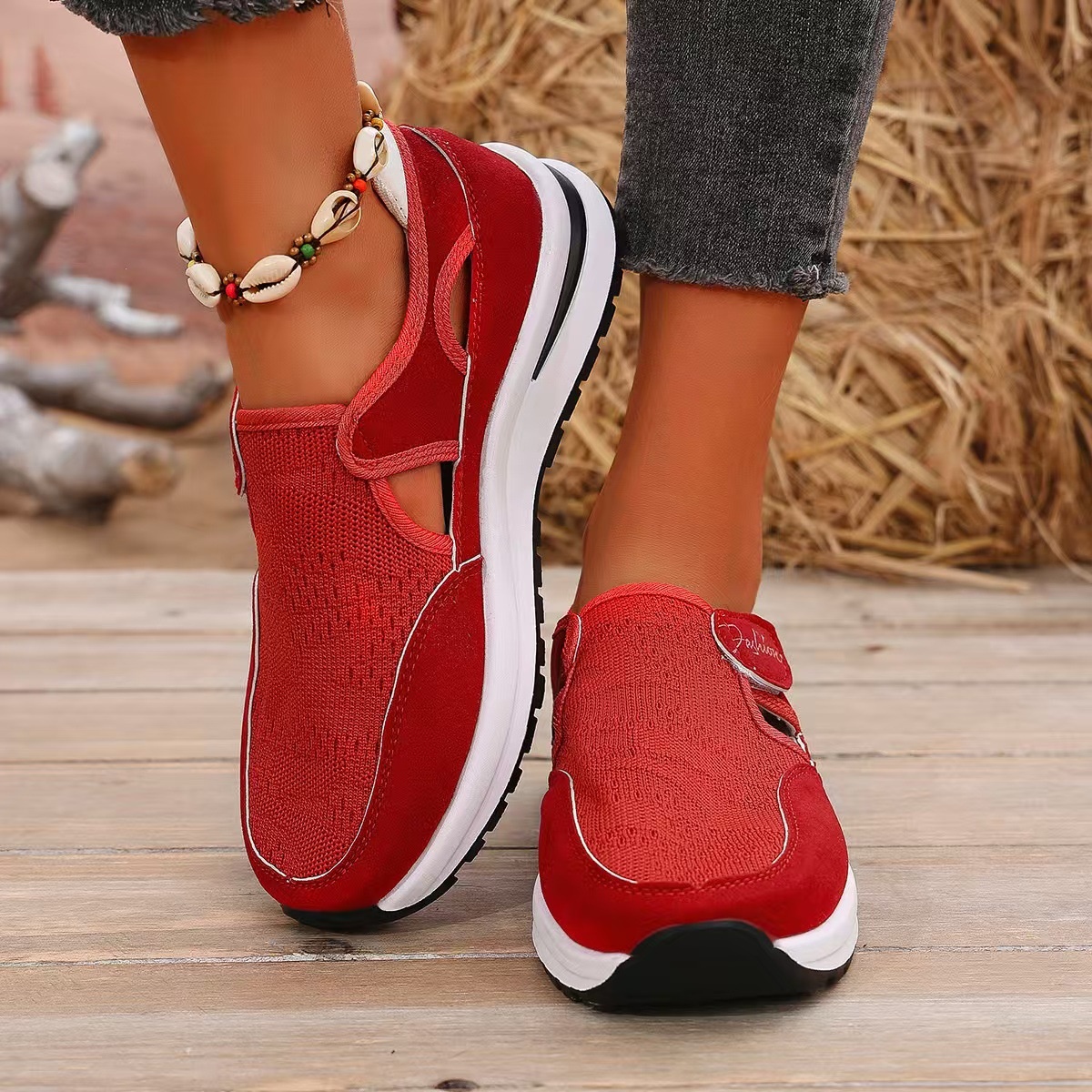 Breathable Mesh Velcro Shoes