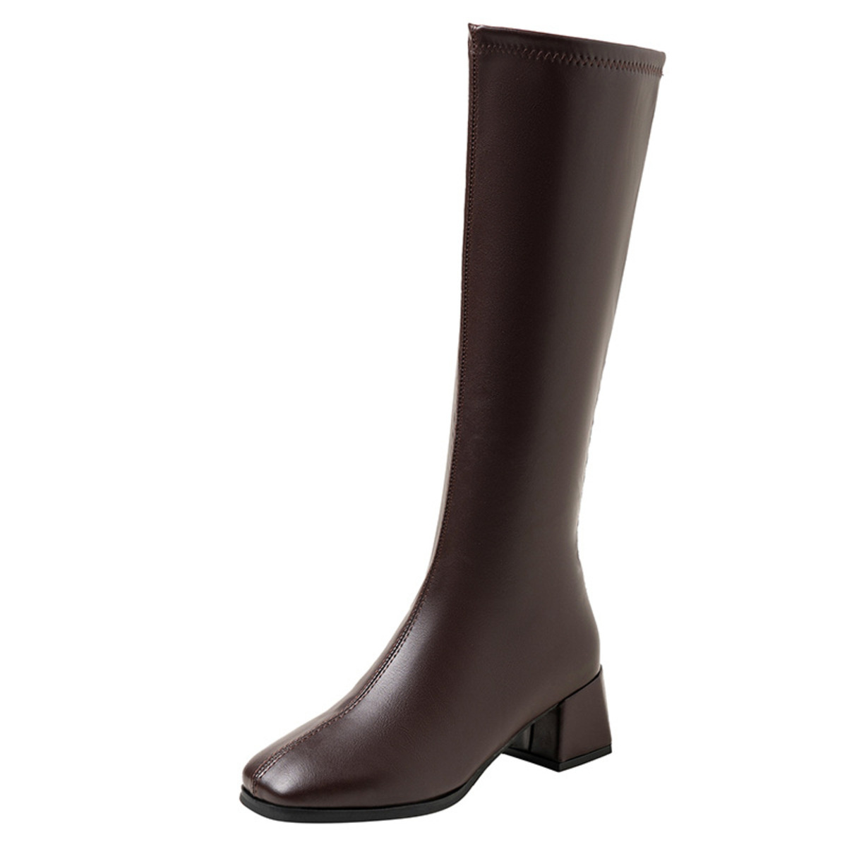 Square Toe Block Heels Boots