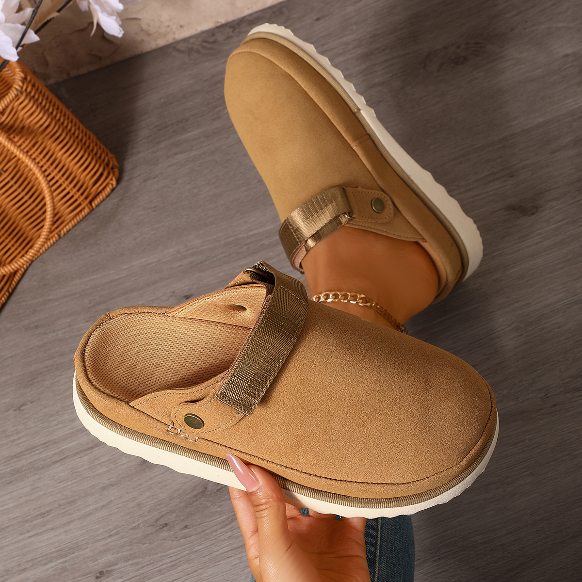 Round Toe Slip-Ons