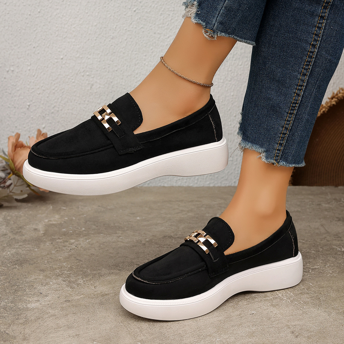 Round Toe Slip-Ons