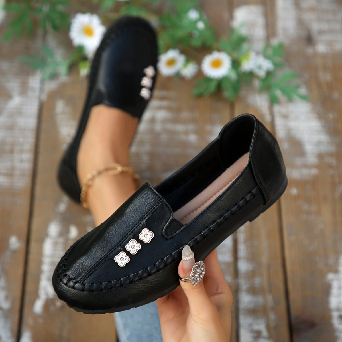 Round Toe Slip-Ons