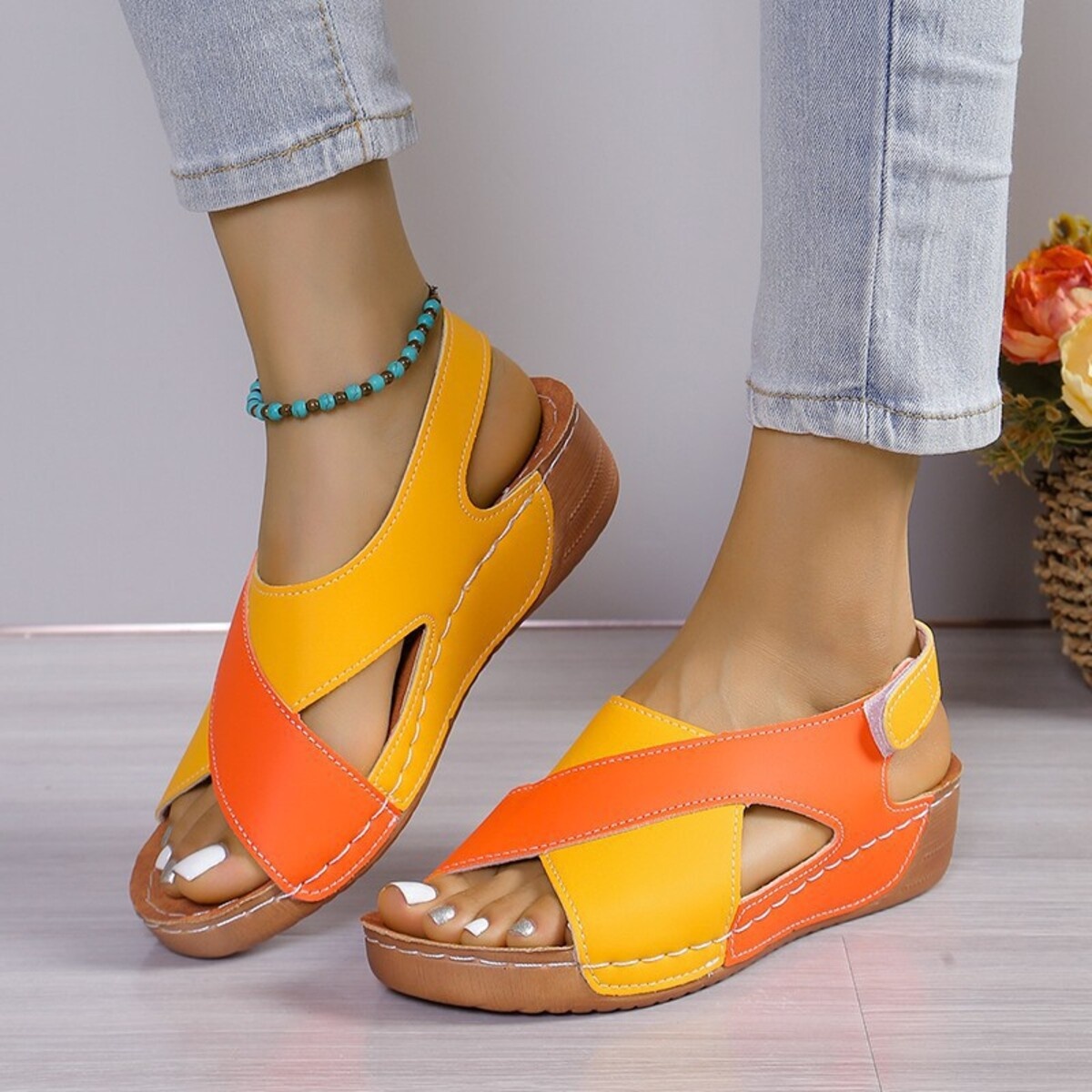 Open Toe Wedge Sandals