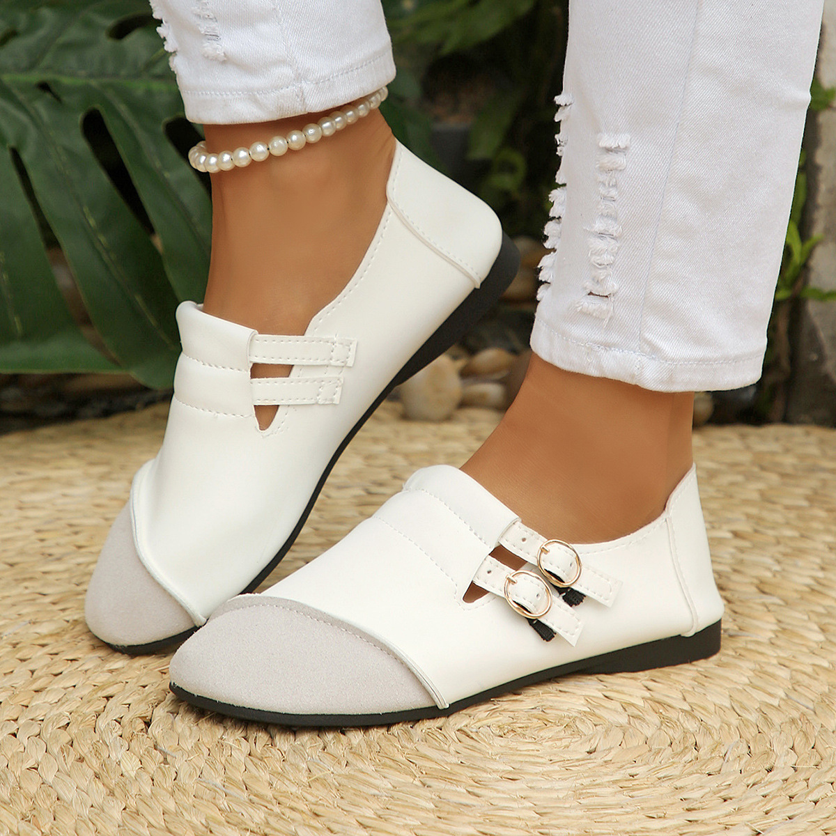 Round Toe Slip-Ons