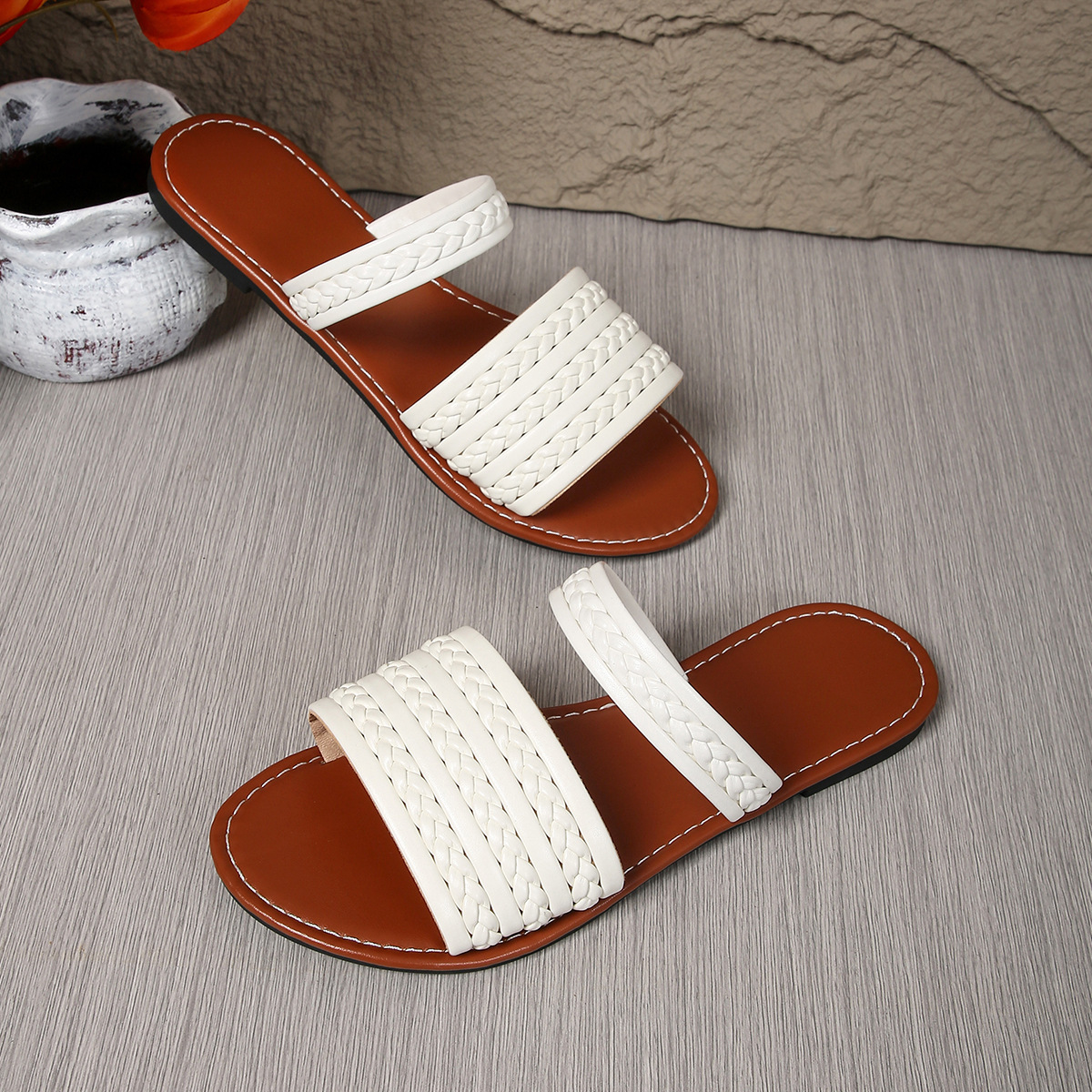 Open Toe Flats Sandals