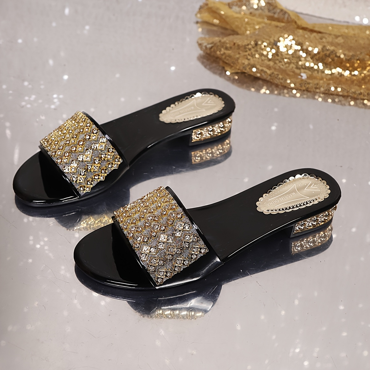 Open Toe Block Heels Sandals
