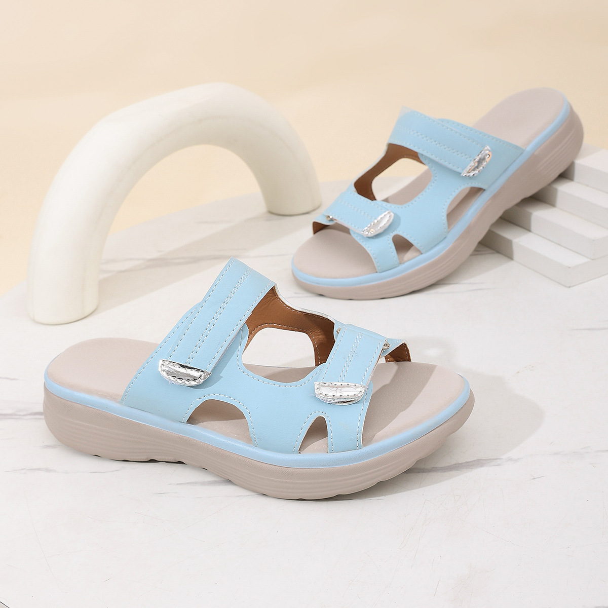 Adjustable Buckle Open Toe Sandals
