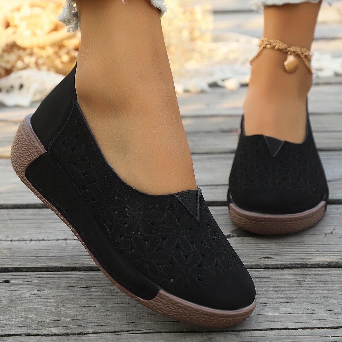 Hollow-Out Casual Loafers