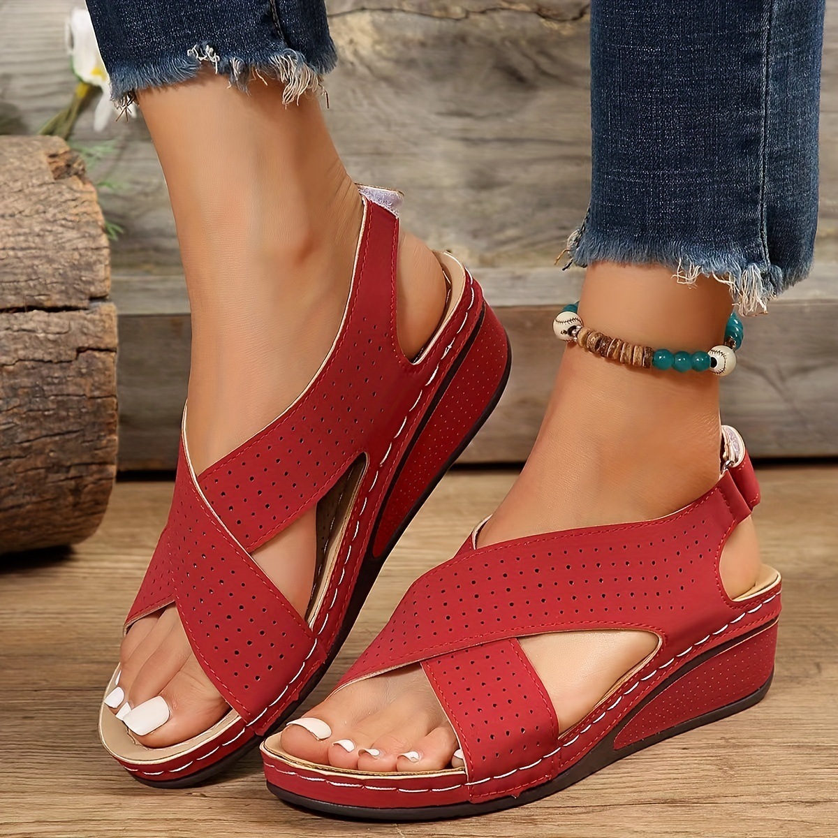 Open Toe Wedge Sandals