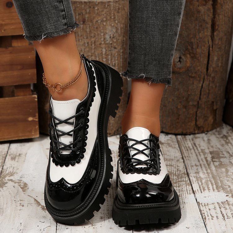 Round Toe Platform Loafers