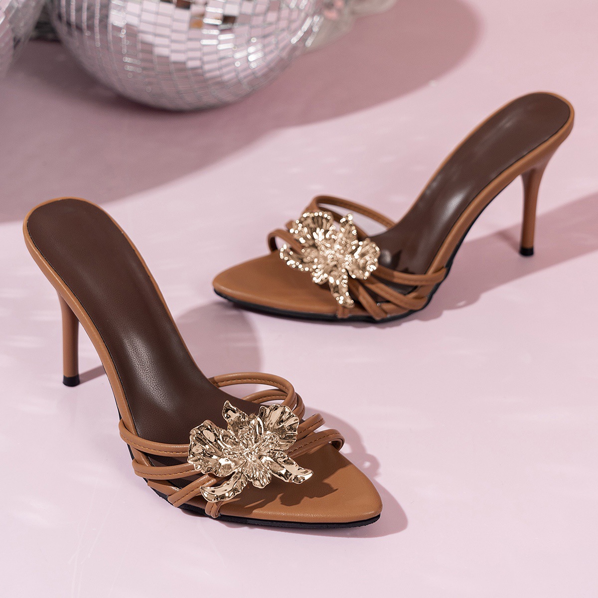 Open Toe Stiletto Sandals