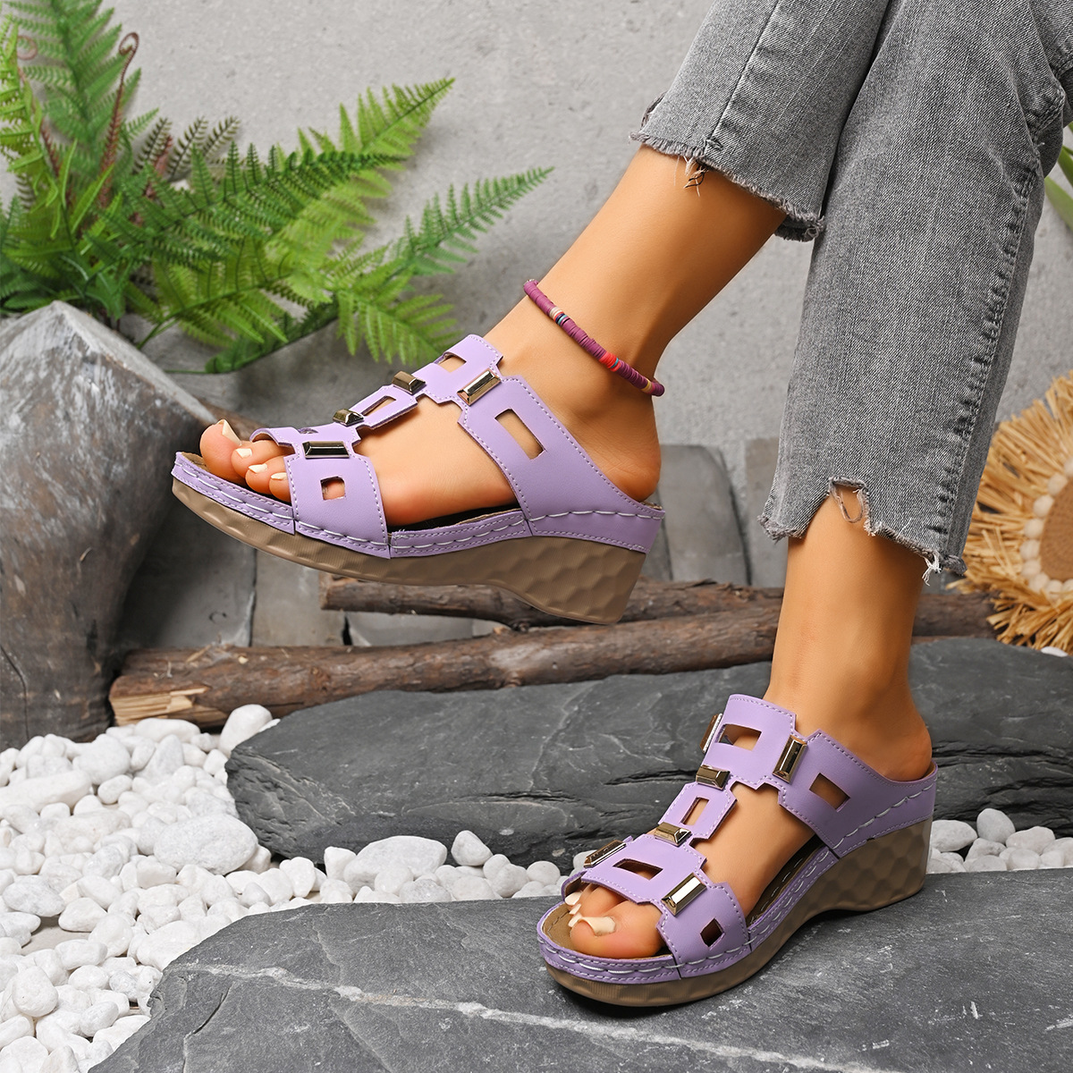 Open Toe Wedge Sandals