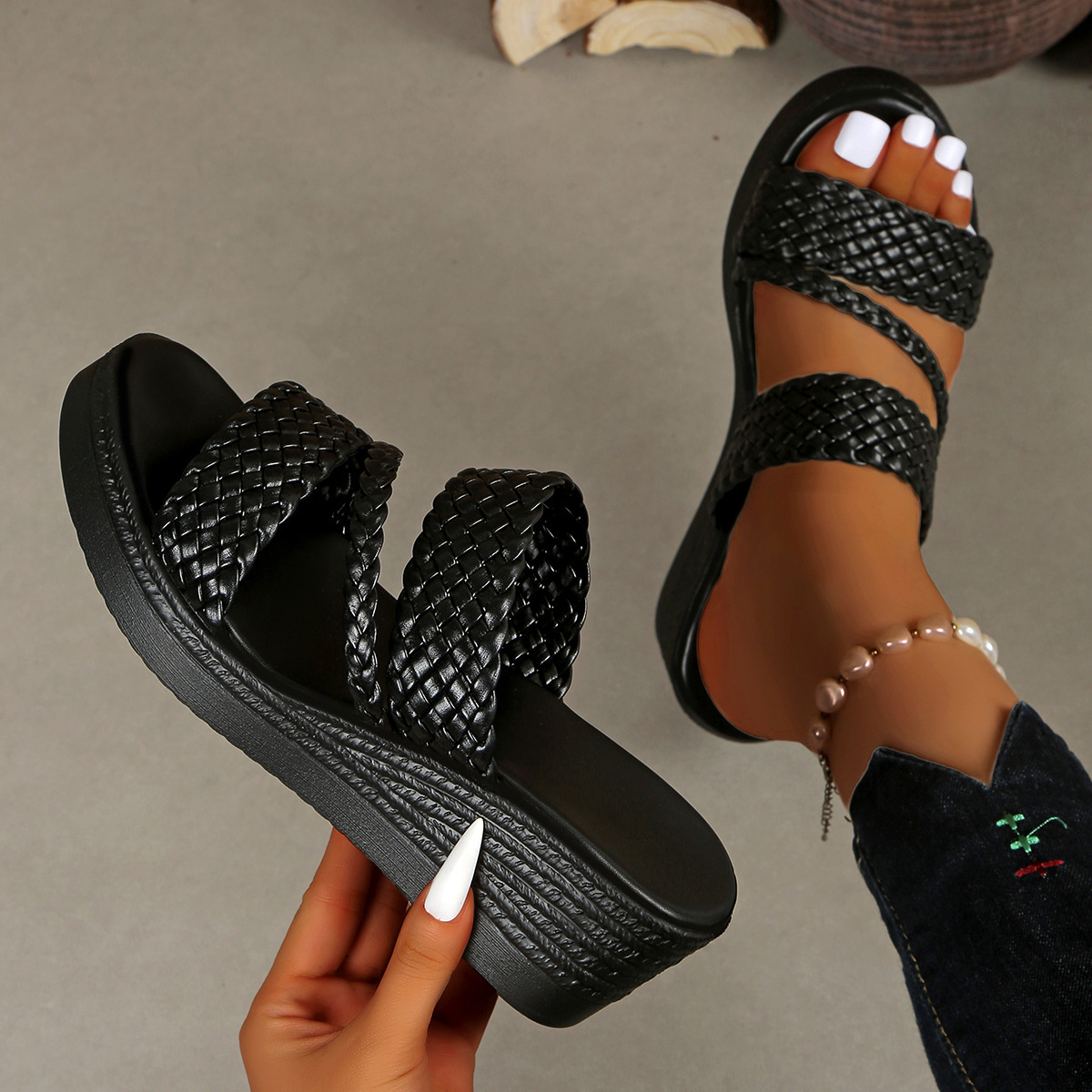Open Toe Wedge Sandals