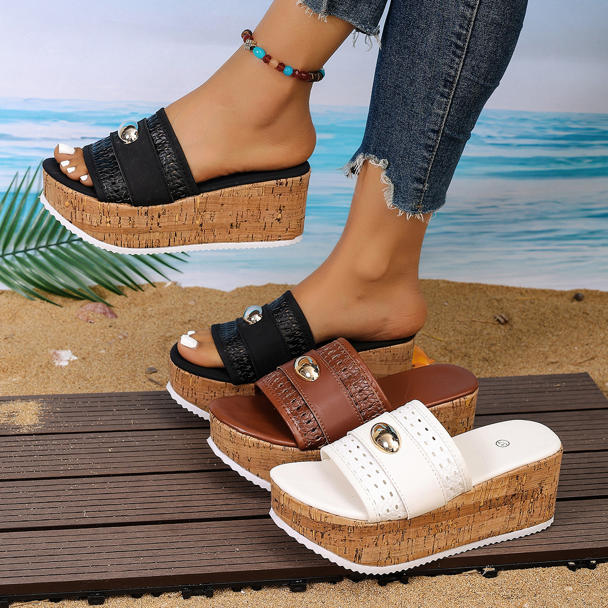 Open Toe Wedge Sandals