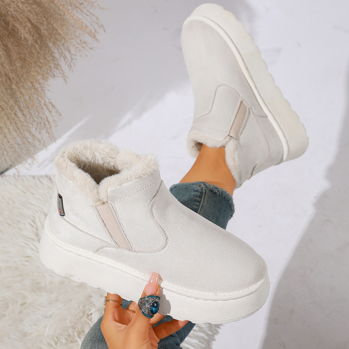 Round Toe Platform Boots
