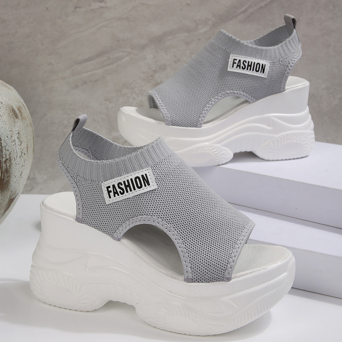 Open Toe Platform Wedge Sandals