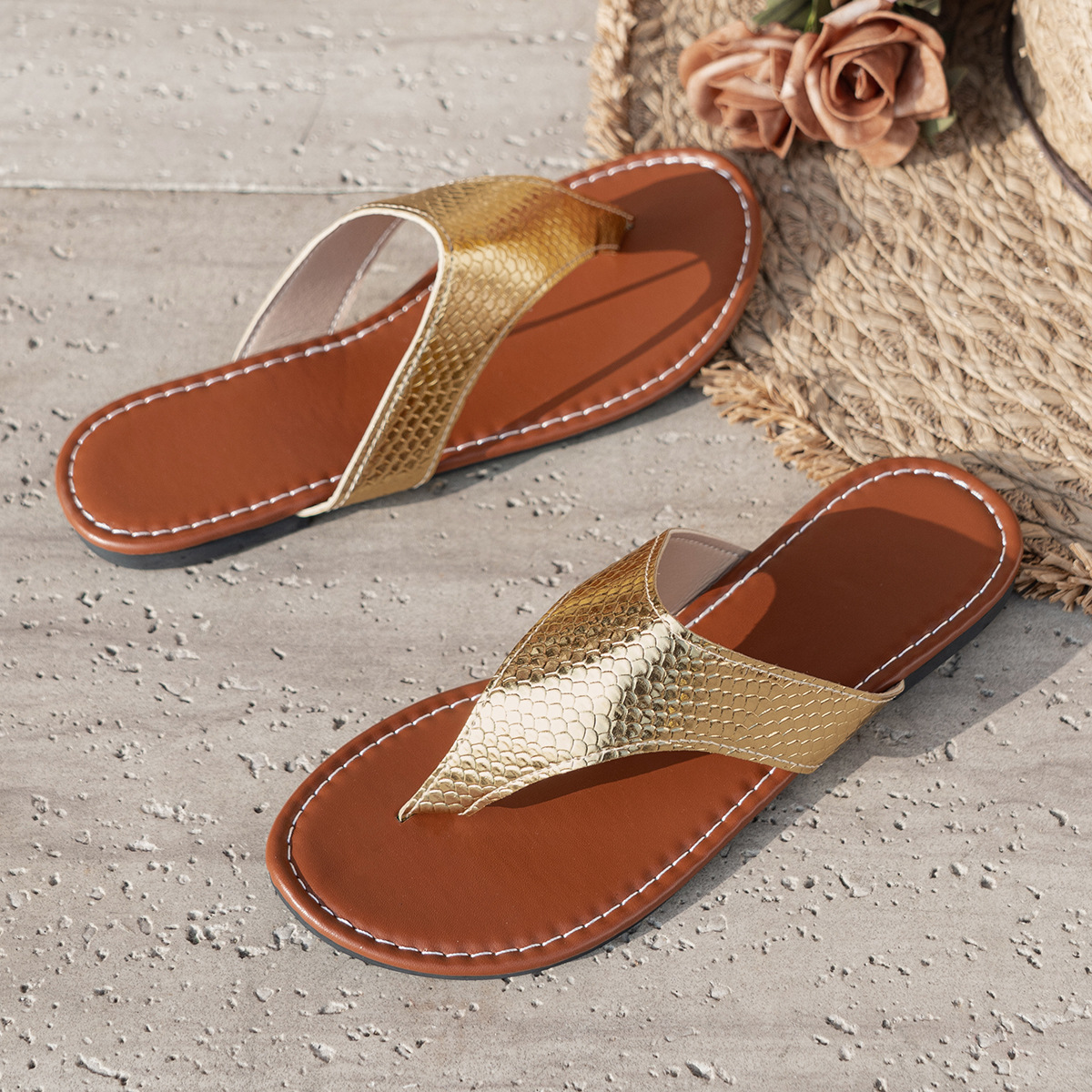 Toe Post Flat Sandals