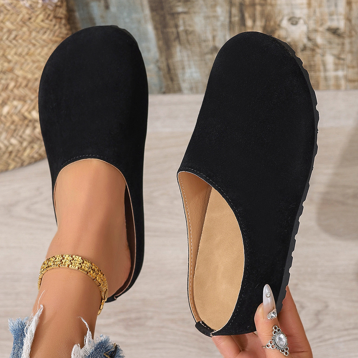 Round Toe Slip-Ons