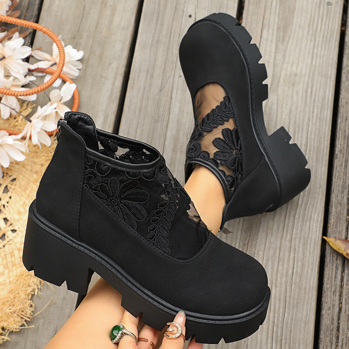 Round Toe Platform Loafers