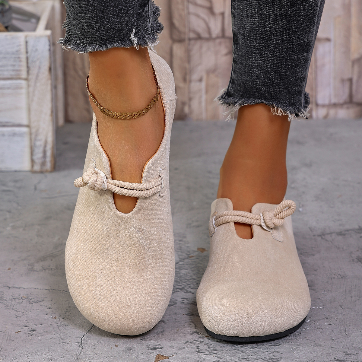 Round Toe Slip-Ons