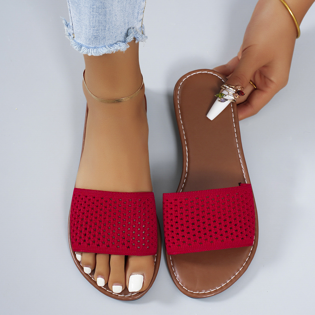 Breathable Hollow-Out Open Toe Sandals