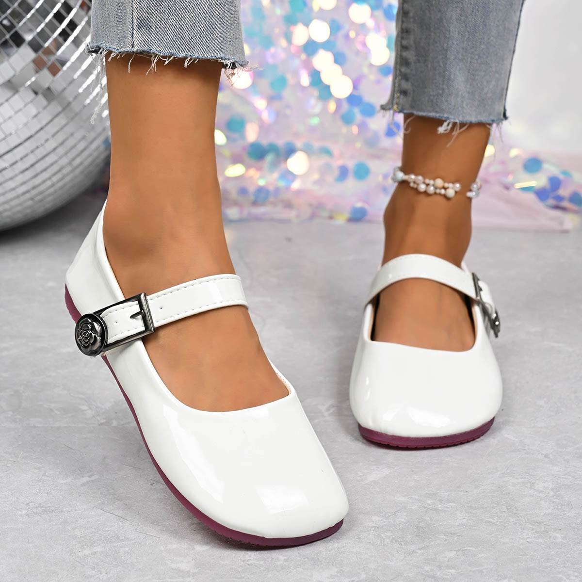 Buckle Strap Mary Jane Loafers