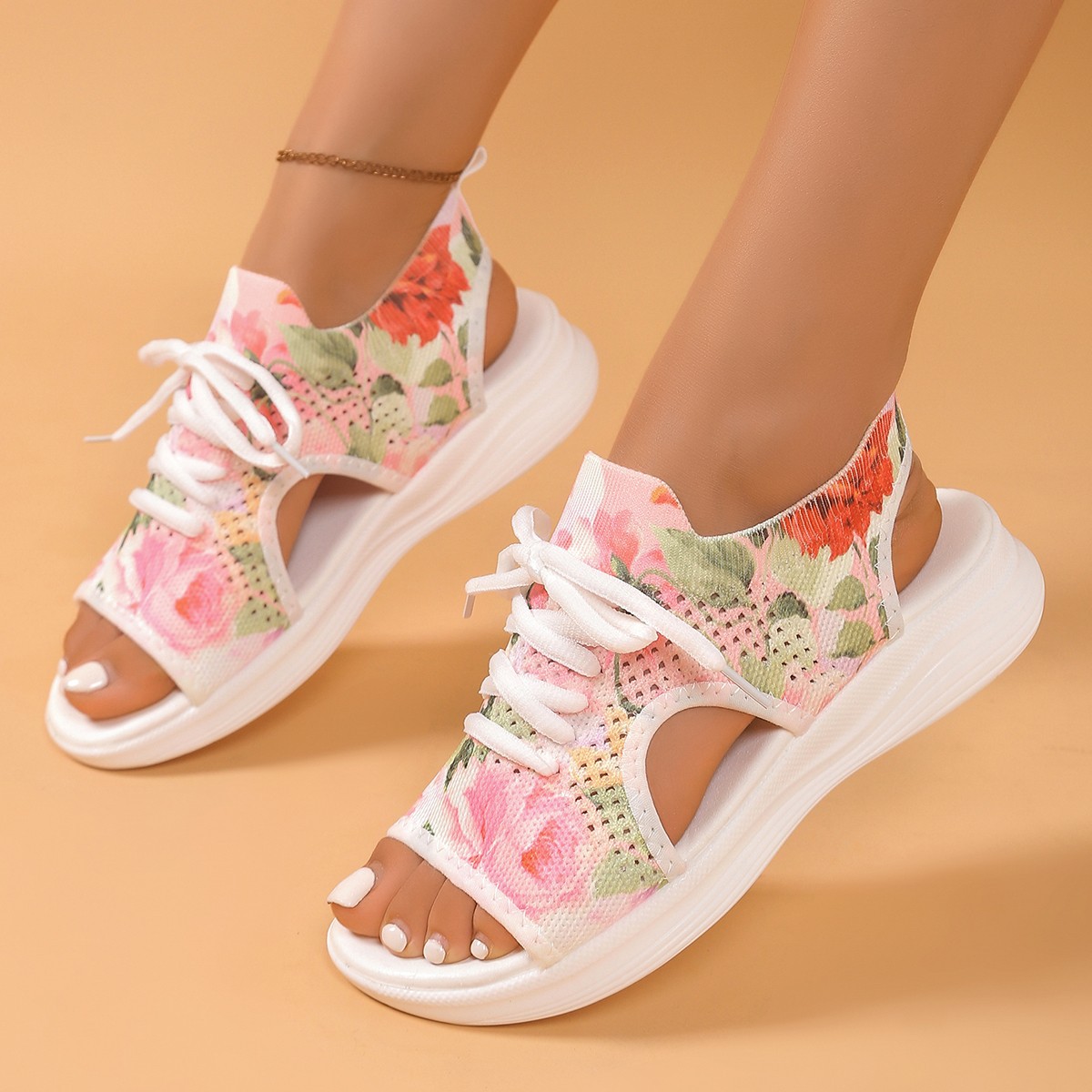 Tie-Dye Breathable Mesh Sandals