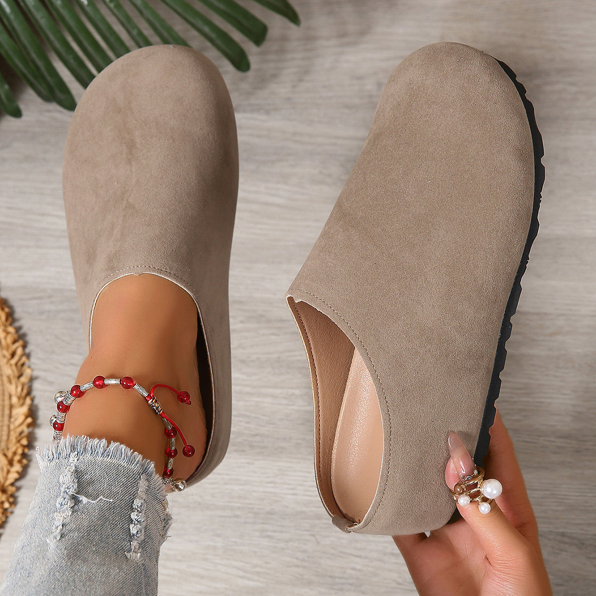 Round Toe Slip-Ons
