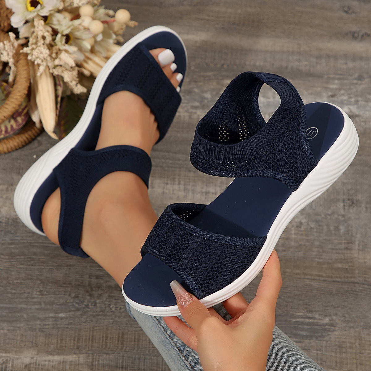 Open Toe Mesh Sandals