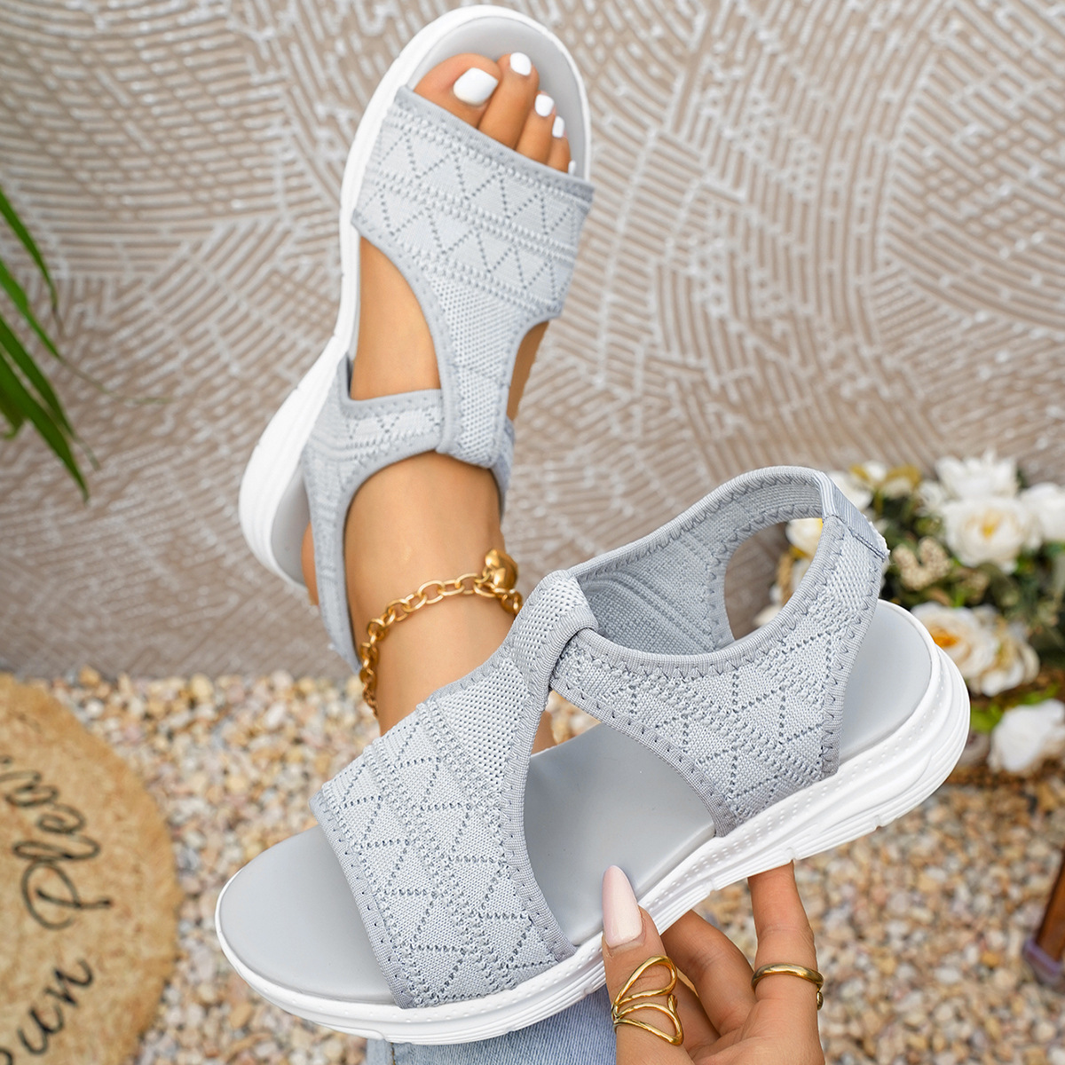 Open Toe Flats Sandals