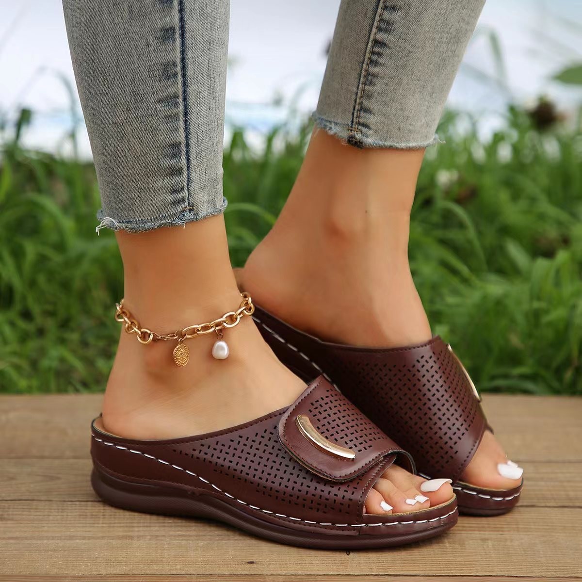 Open Toe Wedge Sandals