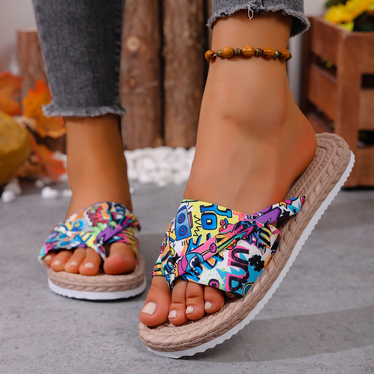 Toe Post Flats Sandals